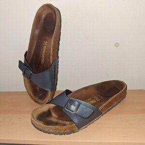 Birkenstock Madrid Sandals - Black Leather - Size 42 (Men's US 11  Women's 11-11